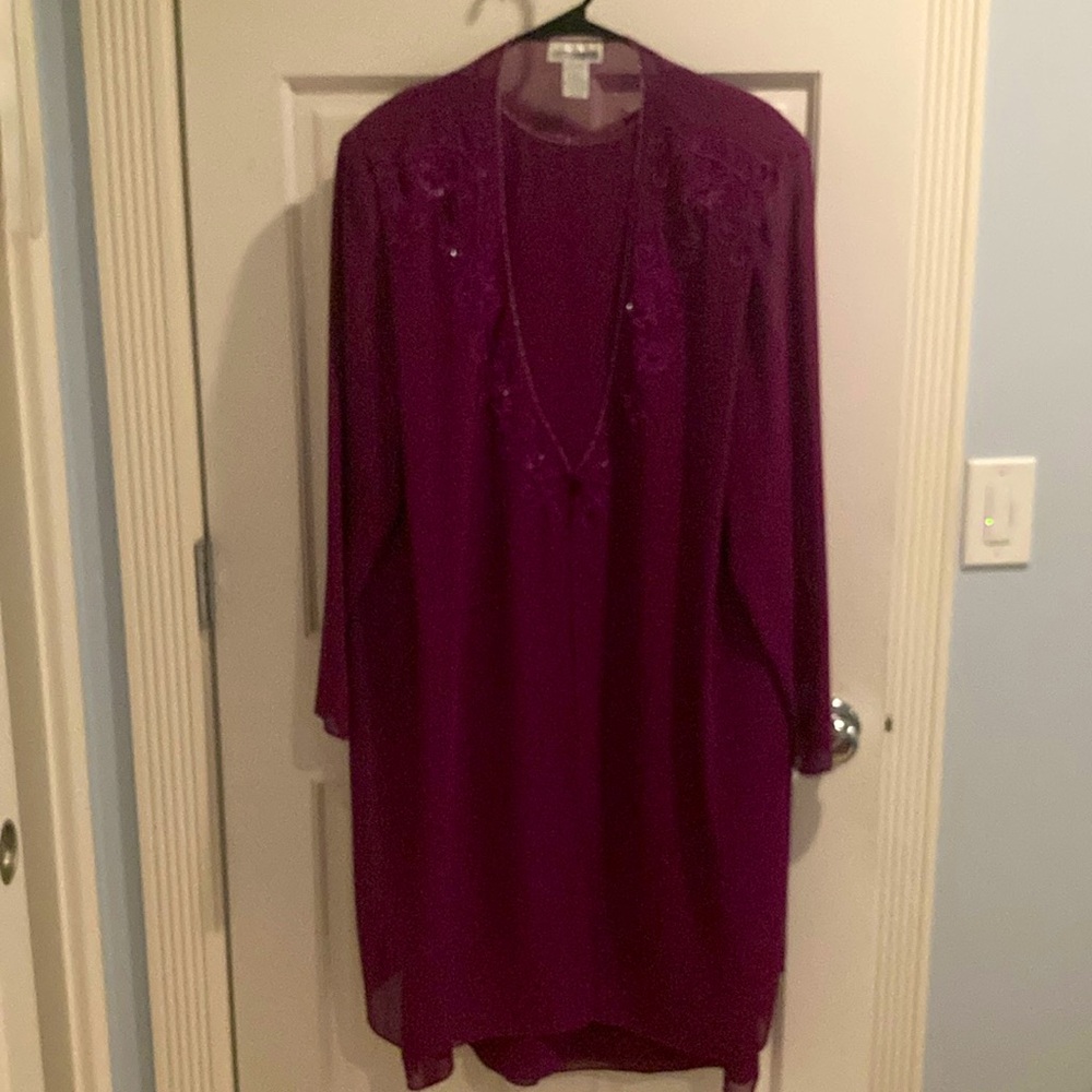 After Dark Special occasion two piece dress with beading , modest style 20W